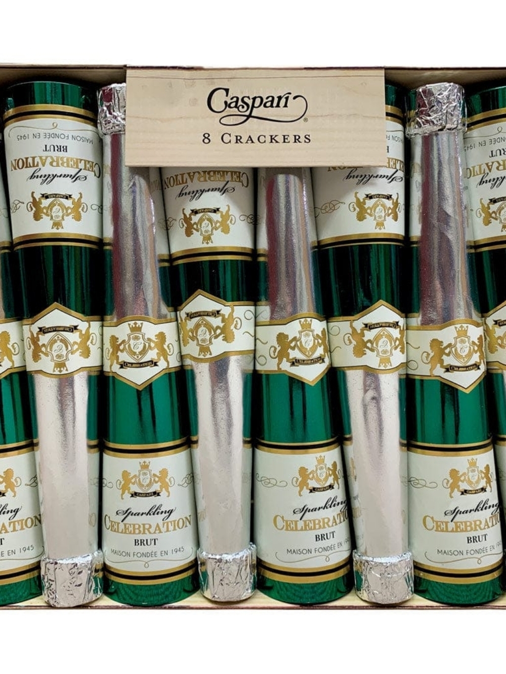Caspari Sparkling Wine Bottle Luxury Cone Party Crackers Poppers